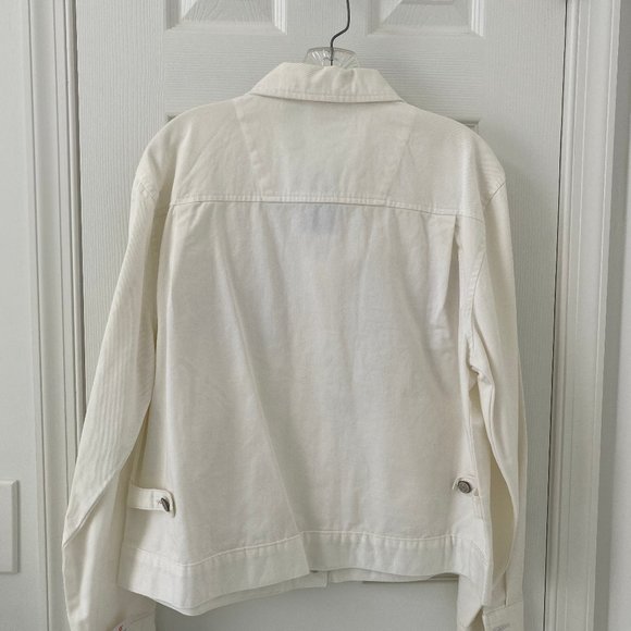 WOMEN’S BILL BLASS VINTAGE WHITE DEMIN JACKET - Picture 2 of 2